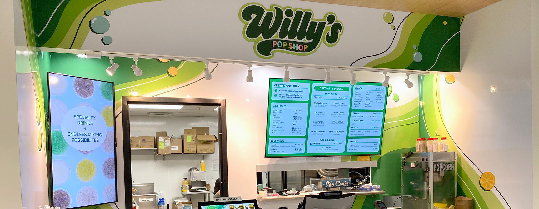 Willy's Pop Shop counter