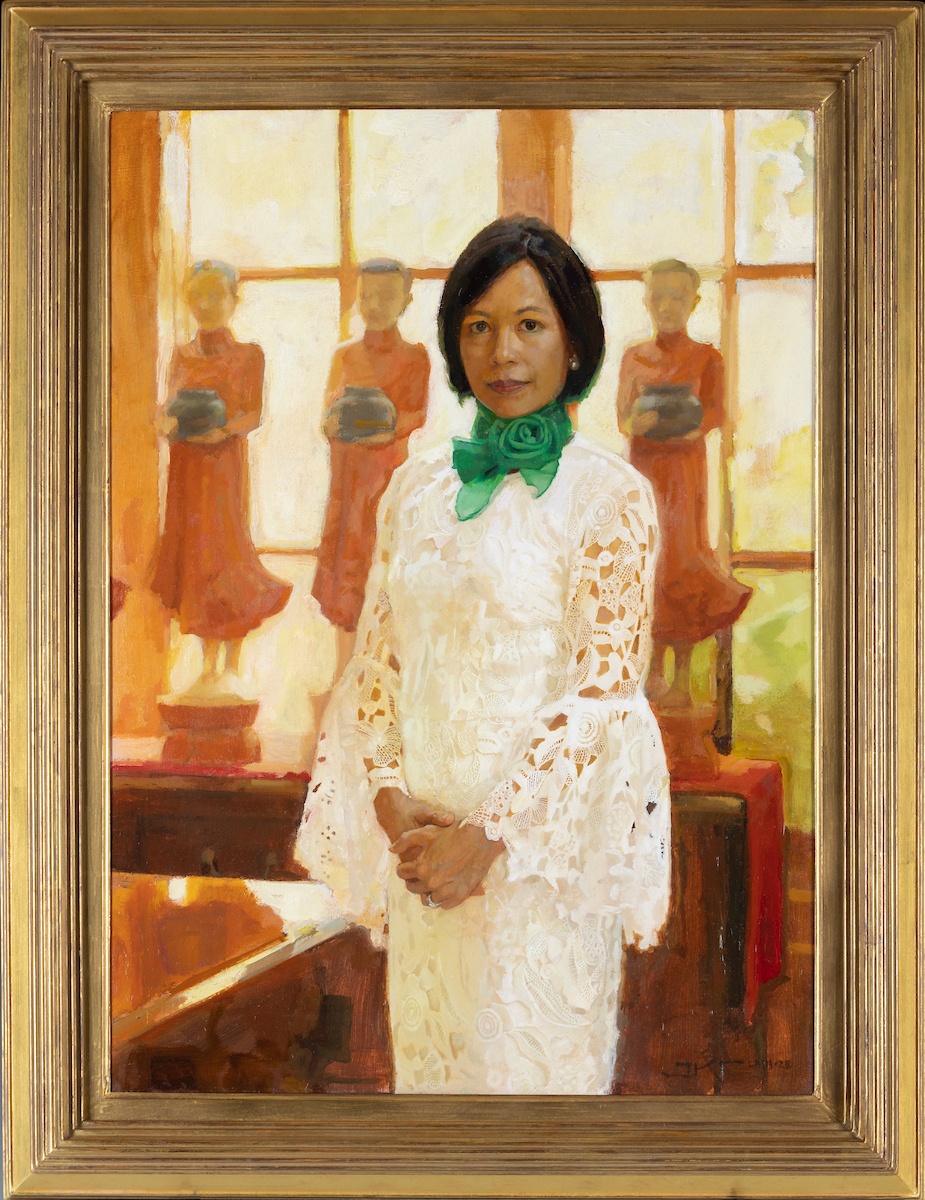 Portrait of Astrid S. Tuminez, painted by J. Kirk Richards.