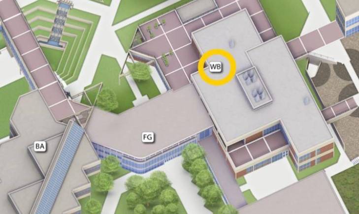 map of the WB building