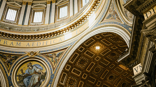 ornate arched ceiling