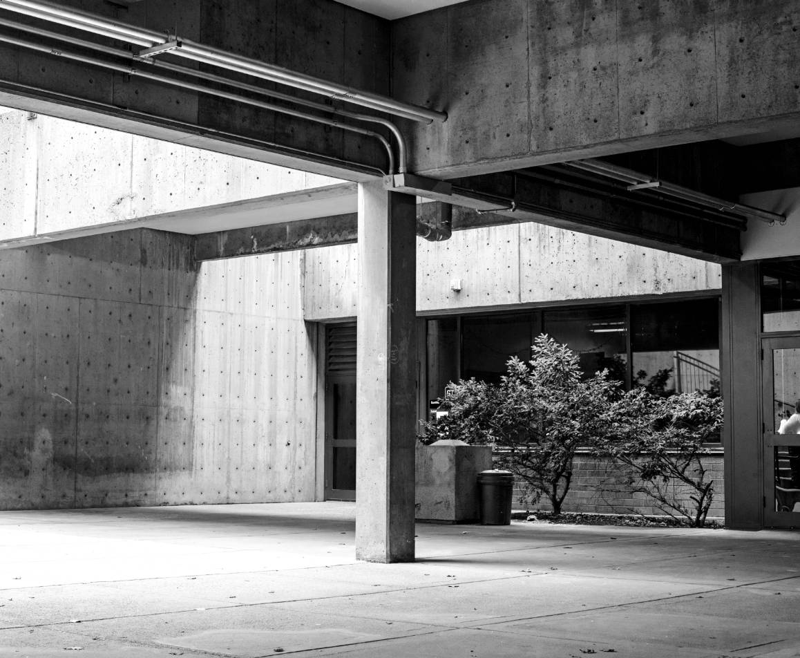 Black and white GT building