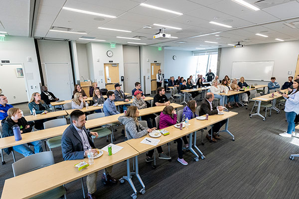 image of a classroom with people paying attention