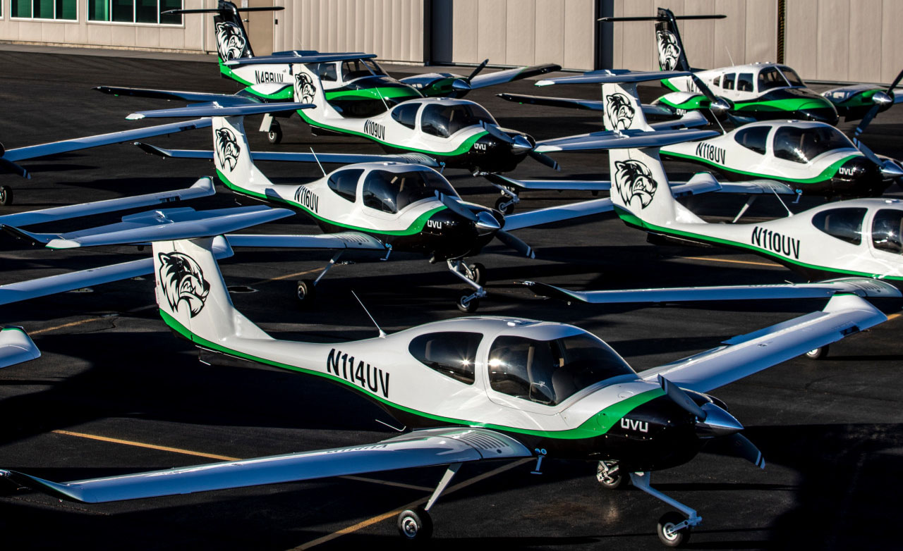 Fleet of UVU branded planes