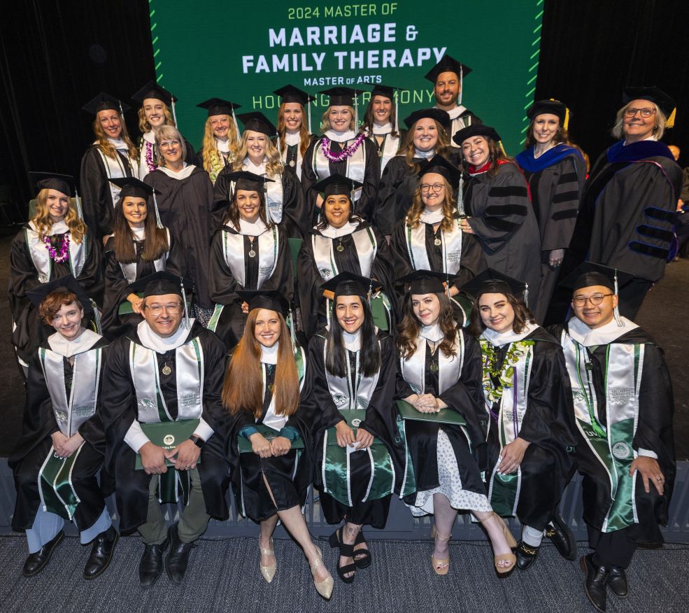 Group of people in graduation regalia