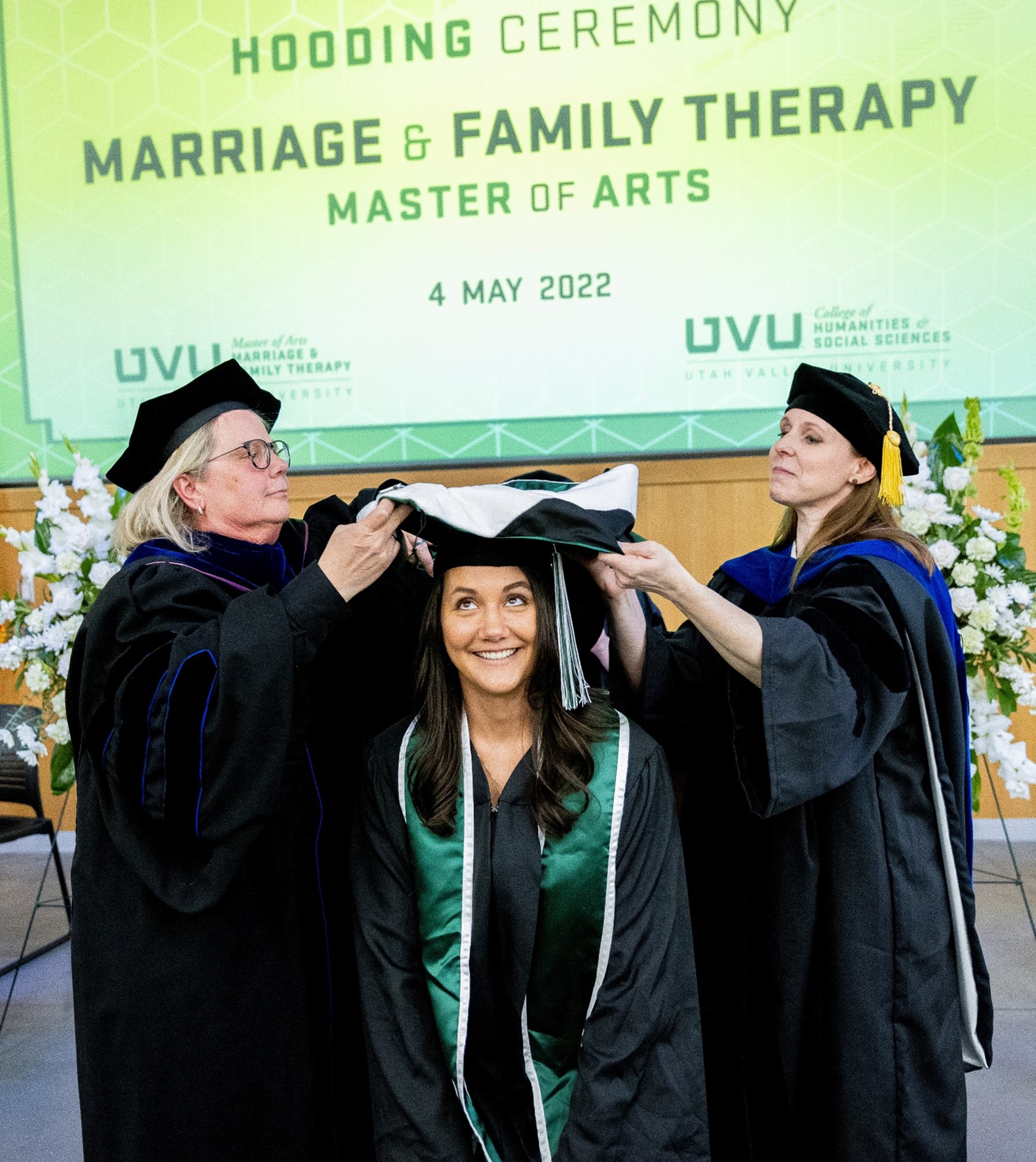 Female Student being hooded