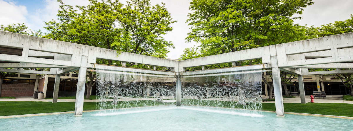 UVU courtyard fountain