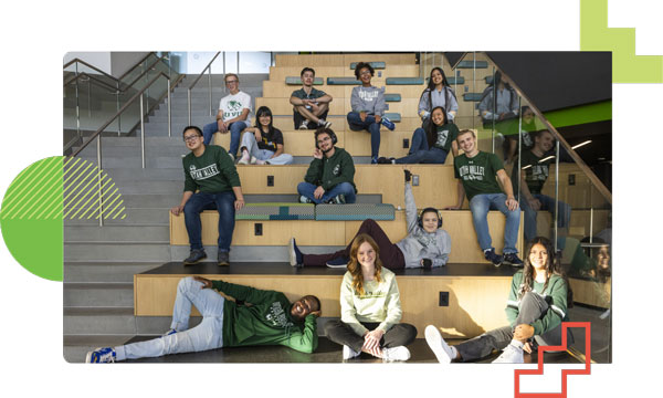 Students in UVU gear