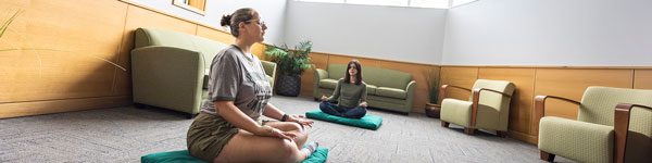 UVU students meditating