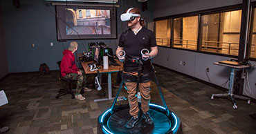 man using a vr set