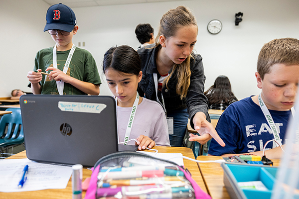 Students studying