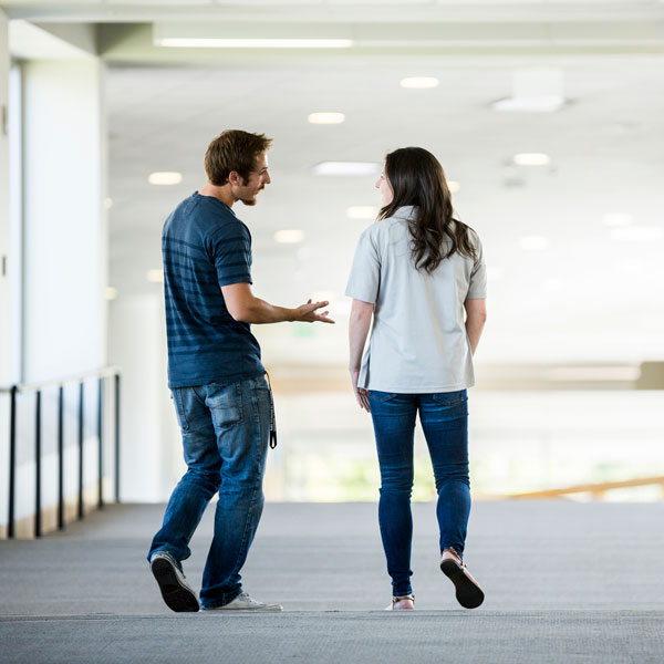 UVU Students walking near the Ombuds office