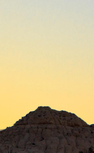 Sunset over desert red rock (panorama panel 3)