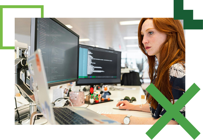 woman working at a desk