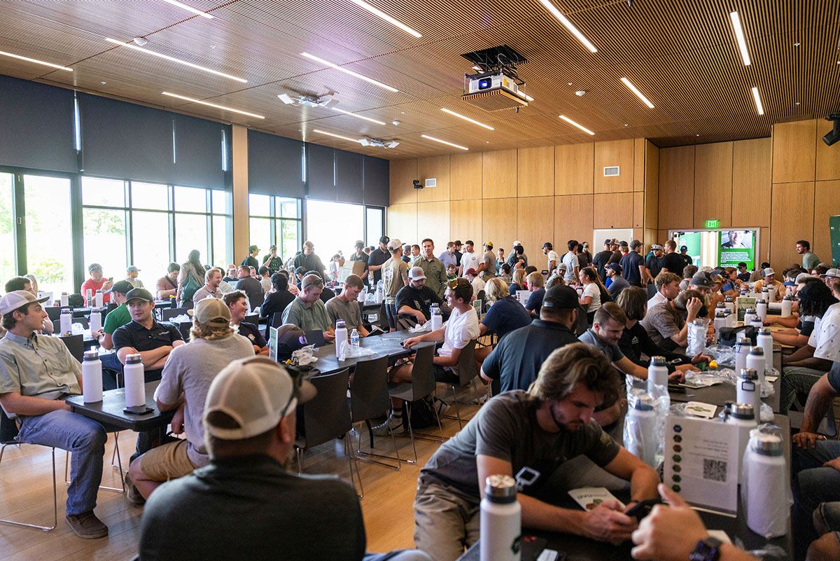 Conference room full of people