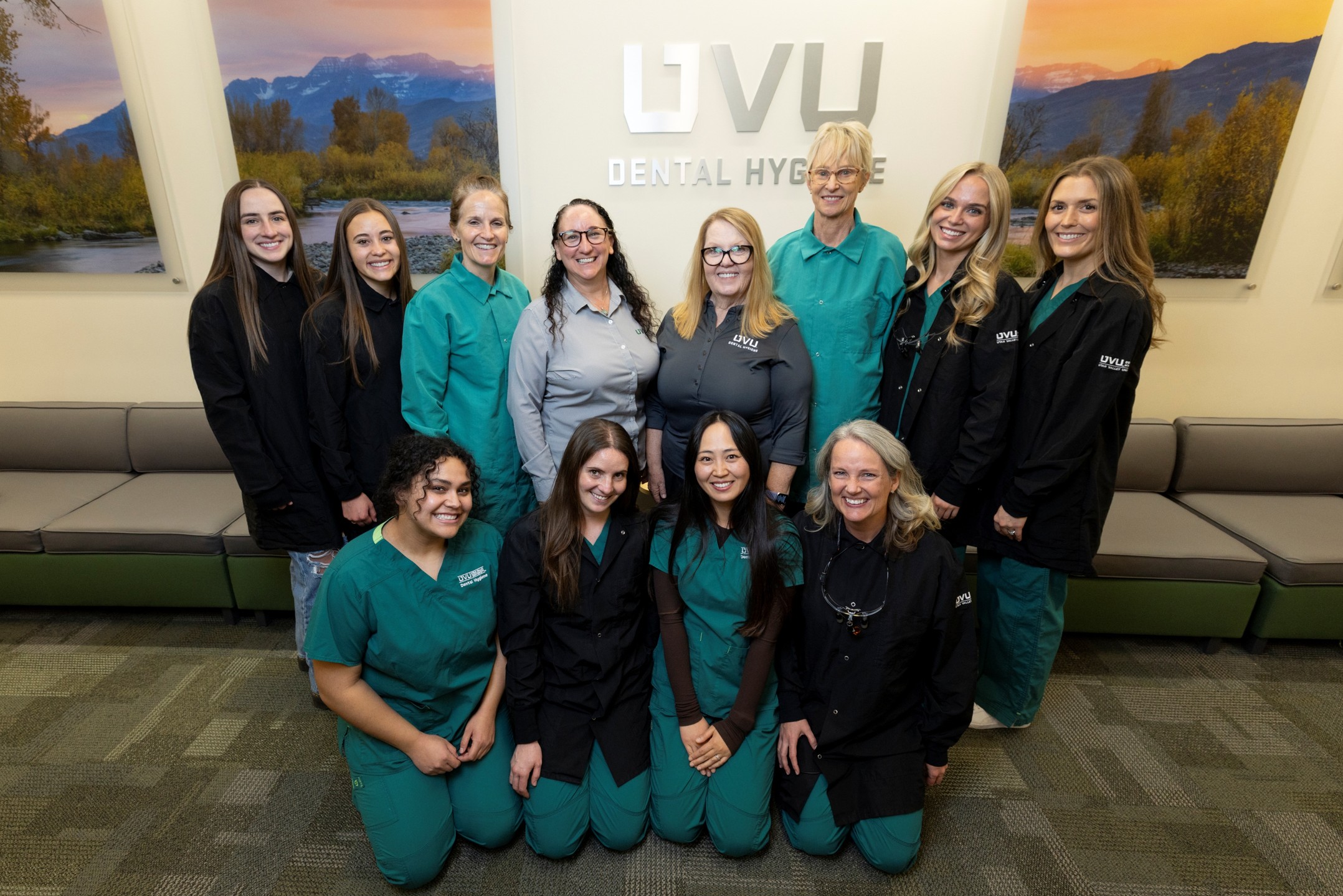Group of UVU Dental Hygiene students and faculty Group of UVU Dental Hygiene students and faculty in lobby of clinic