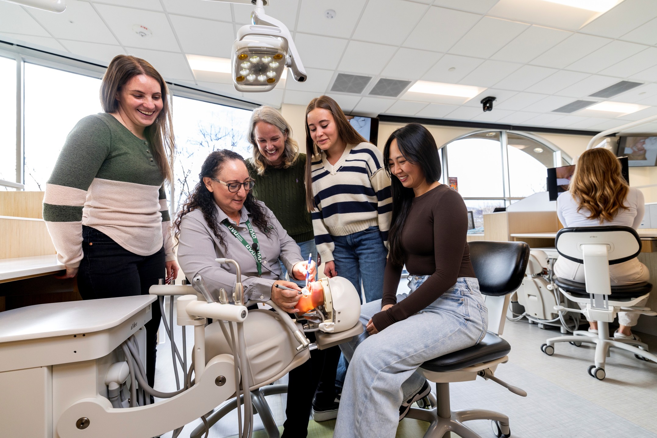 UVU Dental Hygiene students in lab UVU Dental Hygiene students in lab