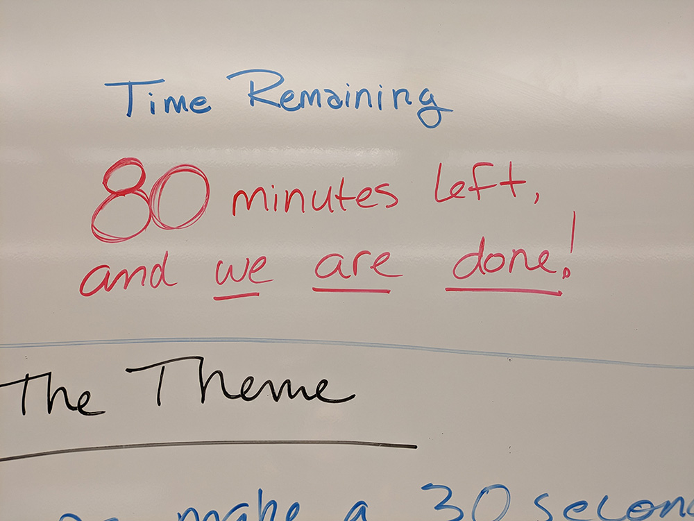 Time Remaining on Whiteboard