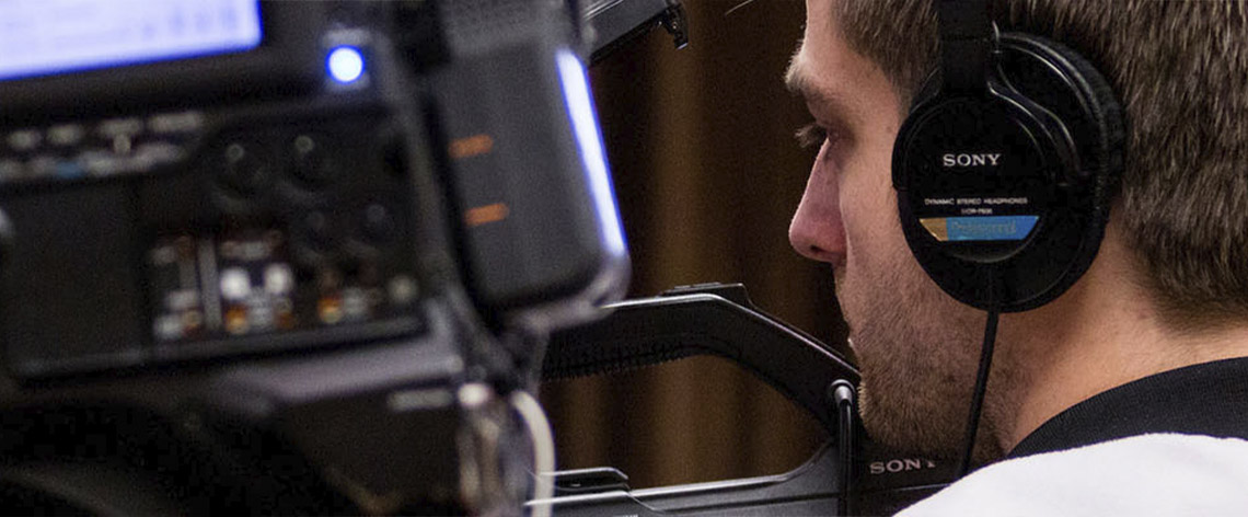 person working on a film shoot