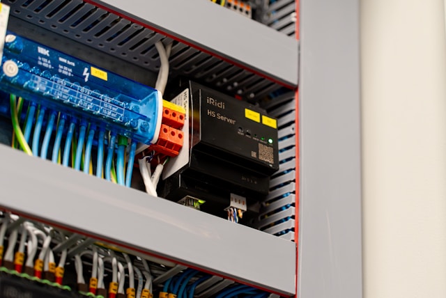 closeup of electrical system