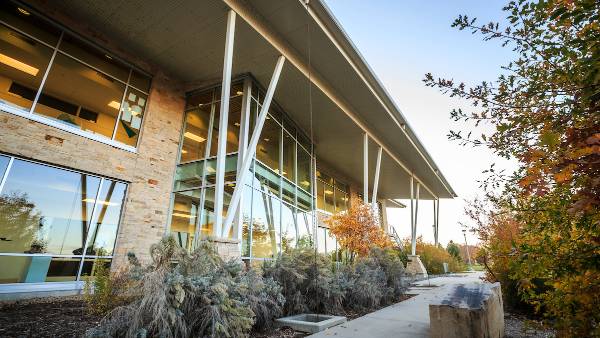 Exterior of Wasatch Campus in fall.