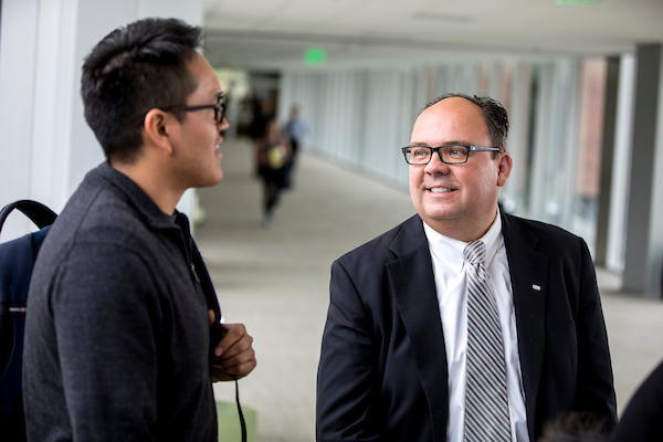 employees in conversation