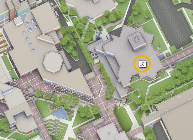 UVU Map showing the LC building