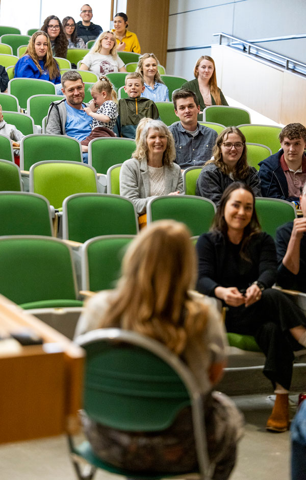 Student attending a UVU event