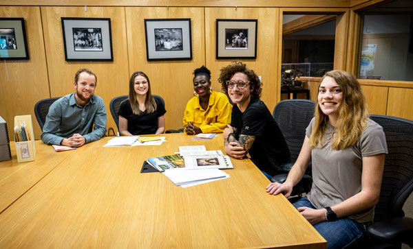 LEAD certificate program students at UVU meeting with campus leaders