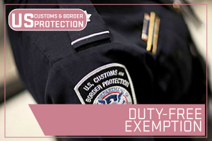 US State Department - Duty-Free Exemption. Image of a Customs Officer