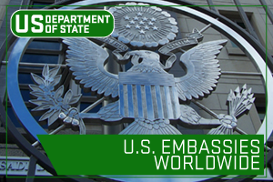 US State Department - U.S. Embassies Worldwide. Image of United States Seal