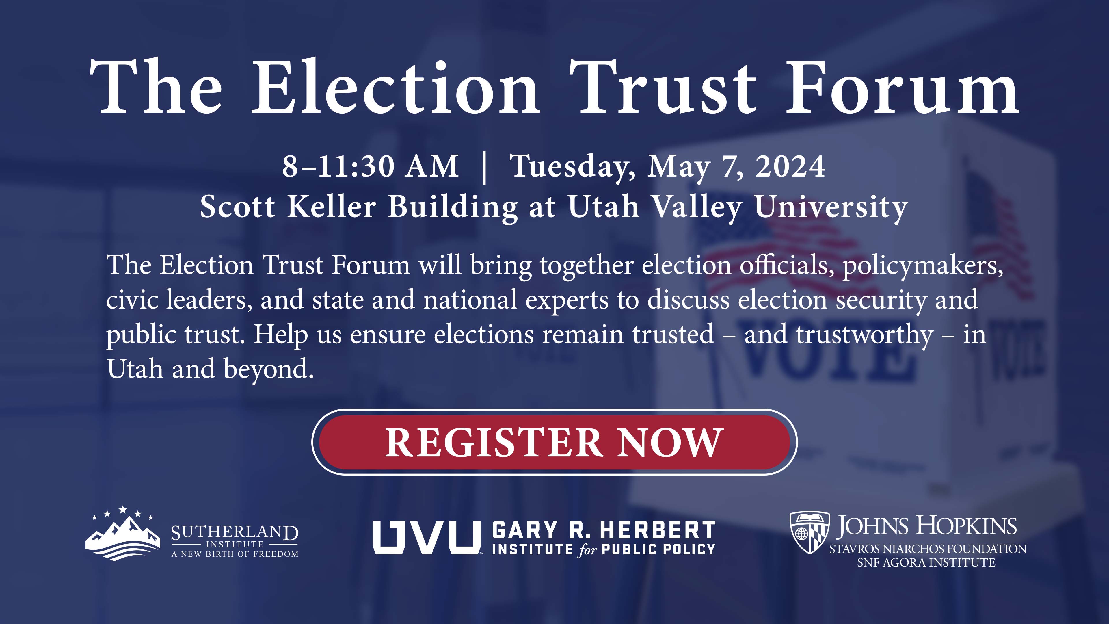 Elections Trust Forum Poster
