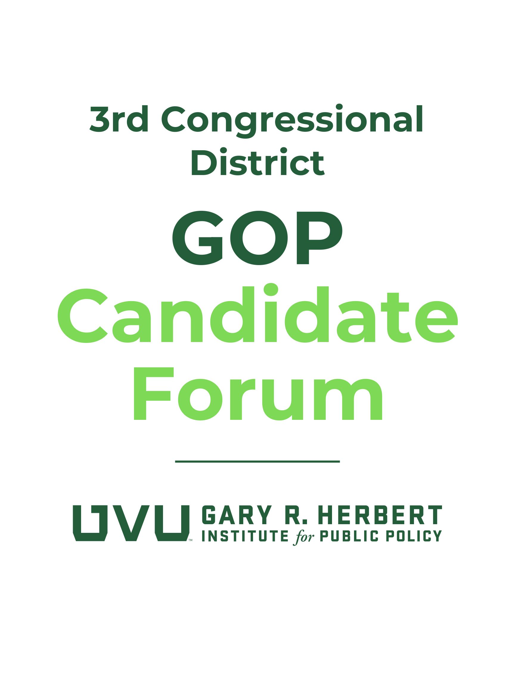 GOP Candidate Forum poster