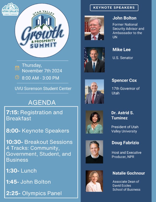 Speakers photos and information for Growth & Prosperity Summit 2024