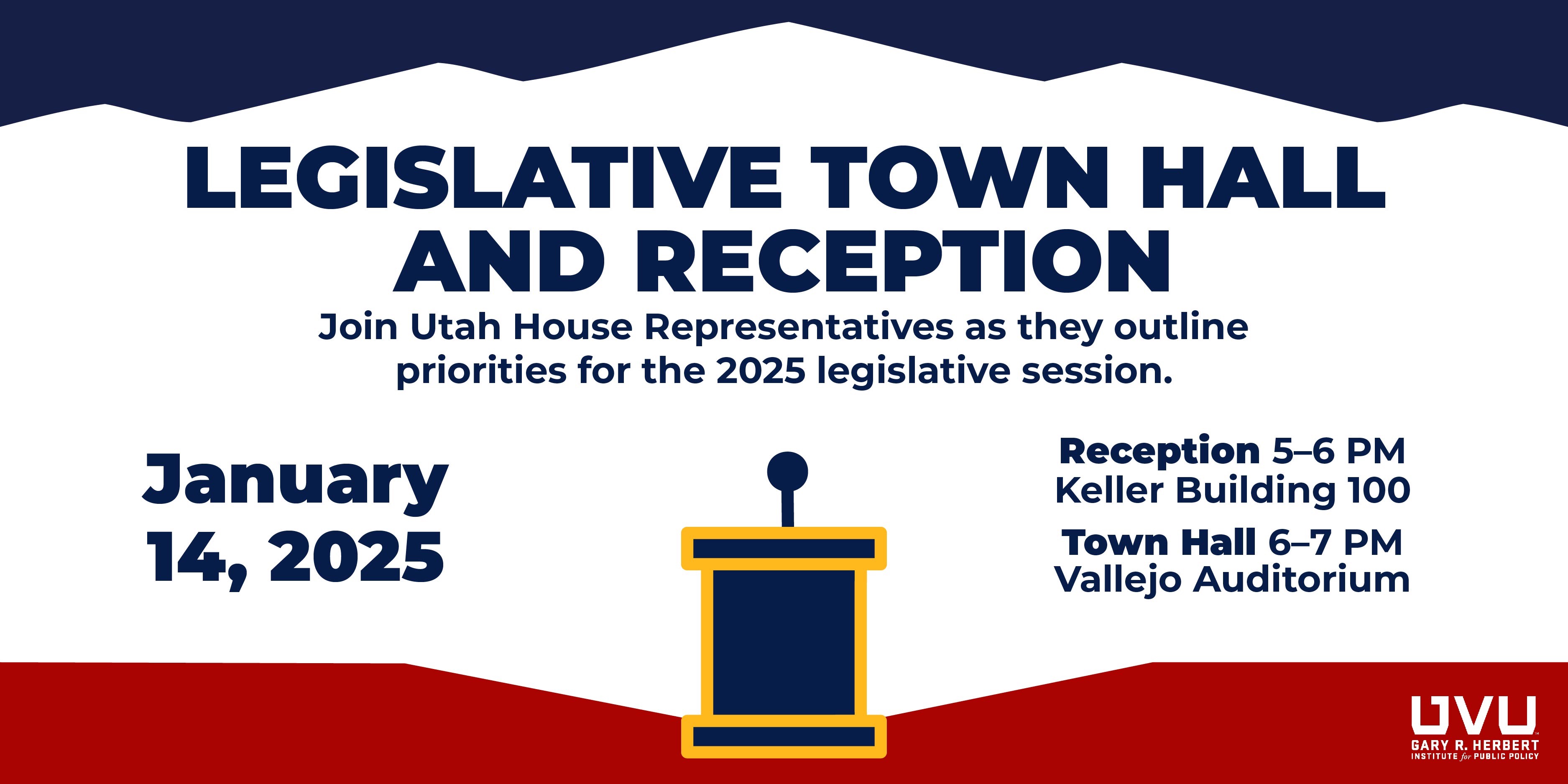 Graphic for Legislative Town Hall and Reception event