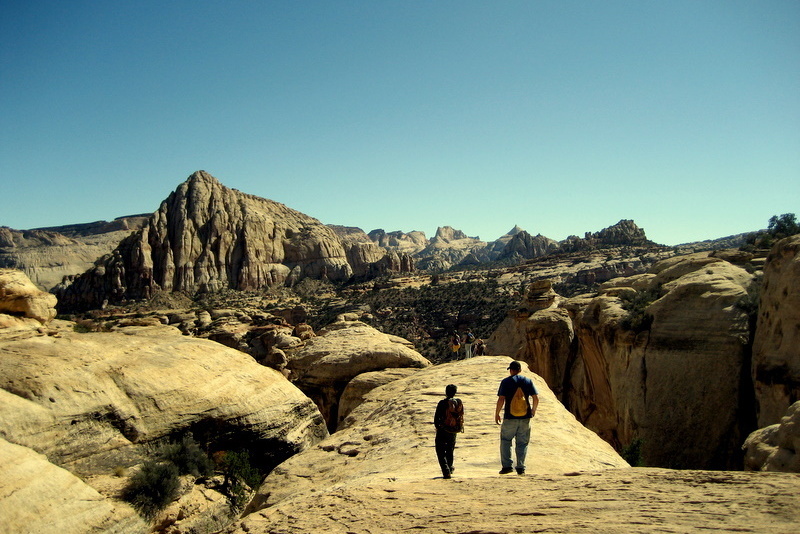 Honors Students on natural bridge in Capitol Reef NP