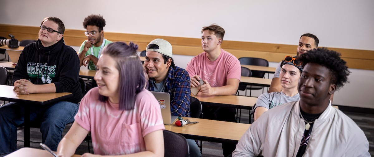 students seated in class