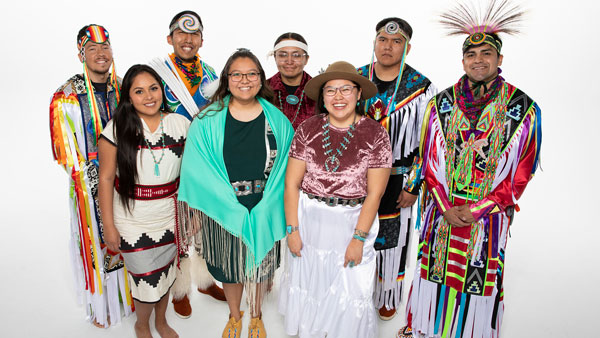 UVU Native American Students in traditional dress