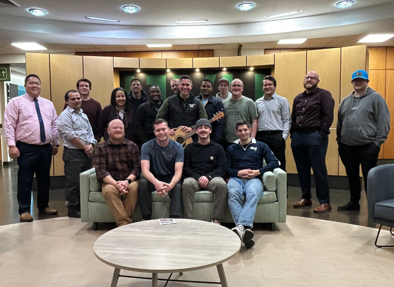 Clark Collings, UVU General Counsel, met with Cybersecurity graduate students sharing insights on Intellectual Property law.