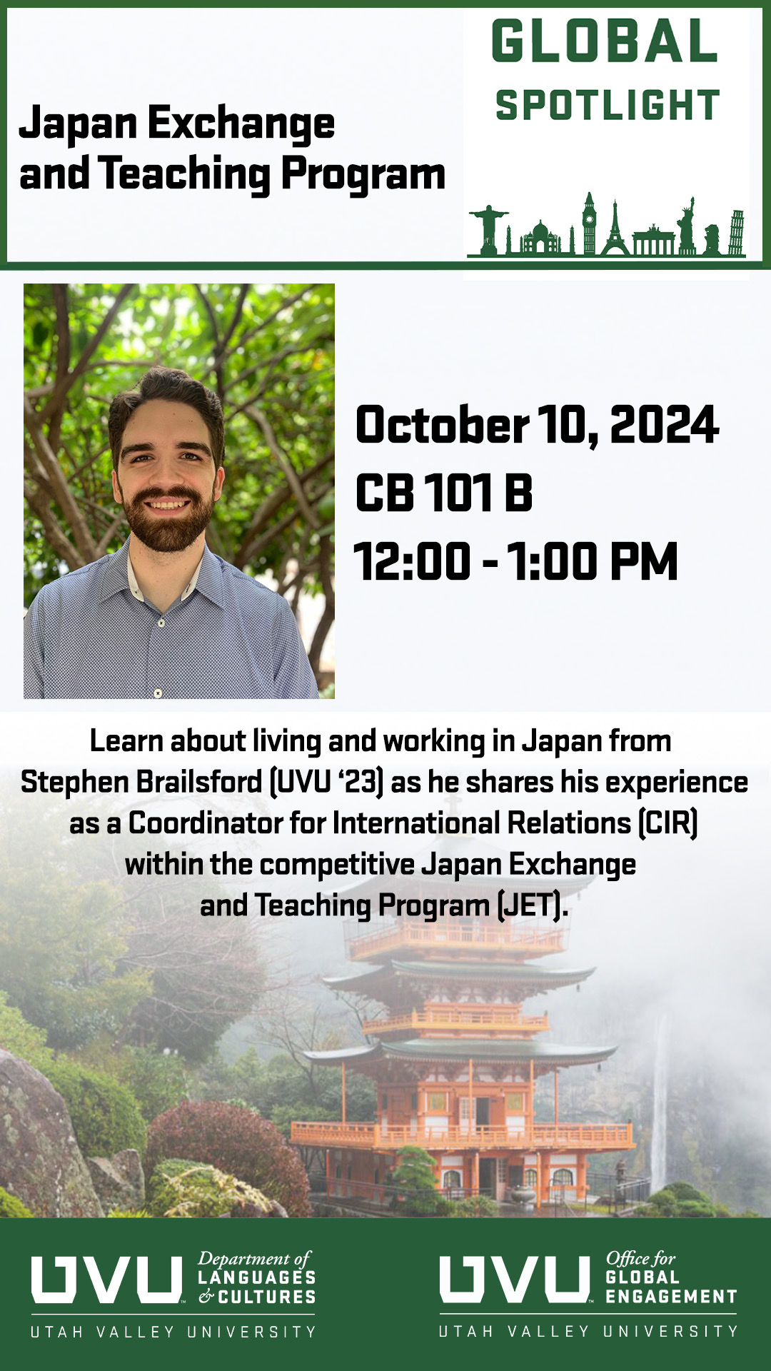 Japan Exchange and Teaching Program Speaker with image