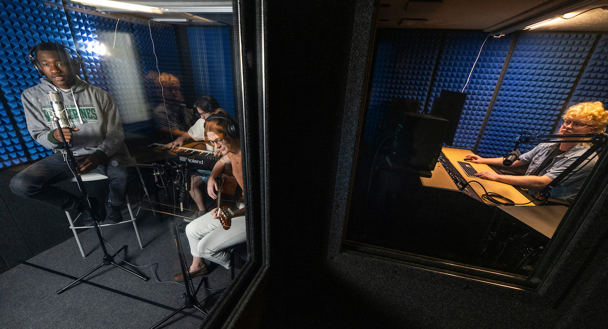 recording studio rooms at the language hub