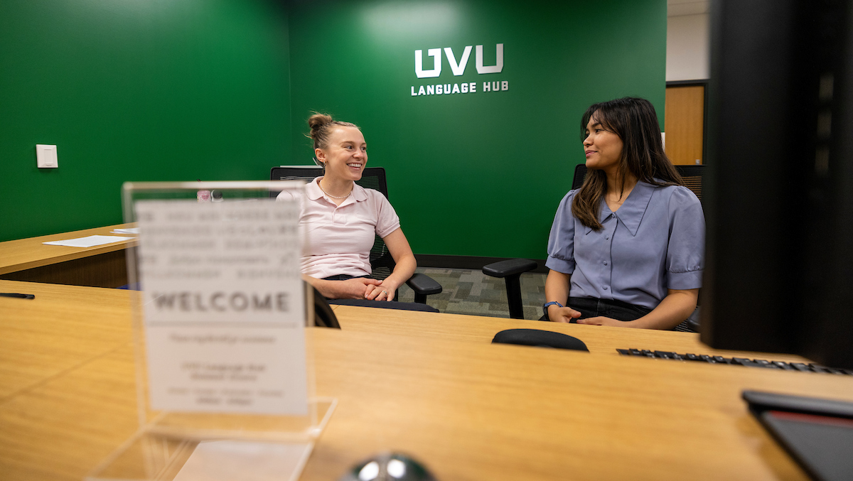 front desk at the language hub