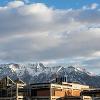 Exterior of UVU Campus with Mt. Timpanogos in the background.