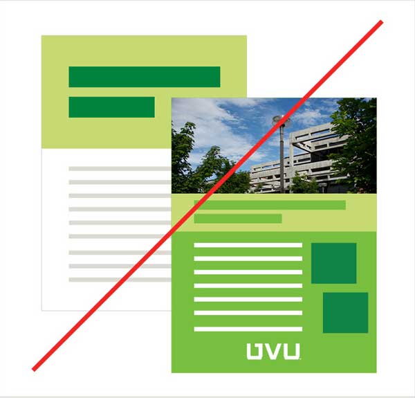 Example of design with too much secondary colors.
