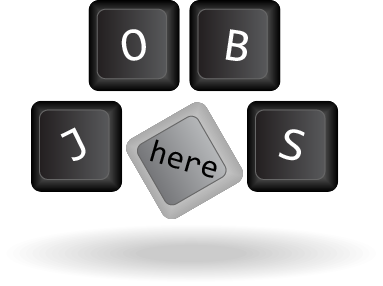 keyboard keys that spell out the word jobs