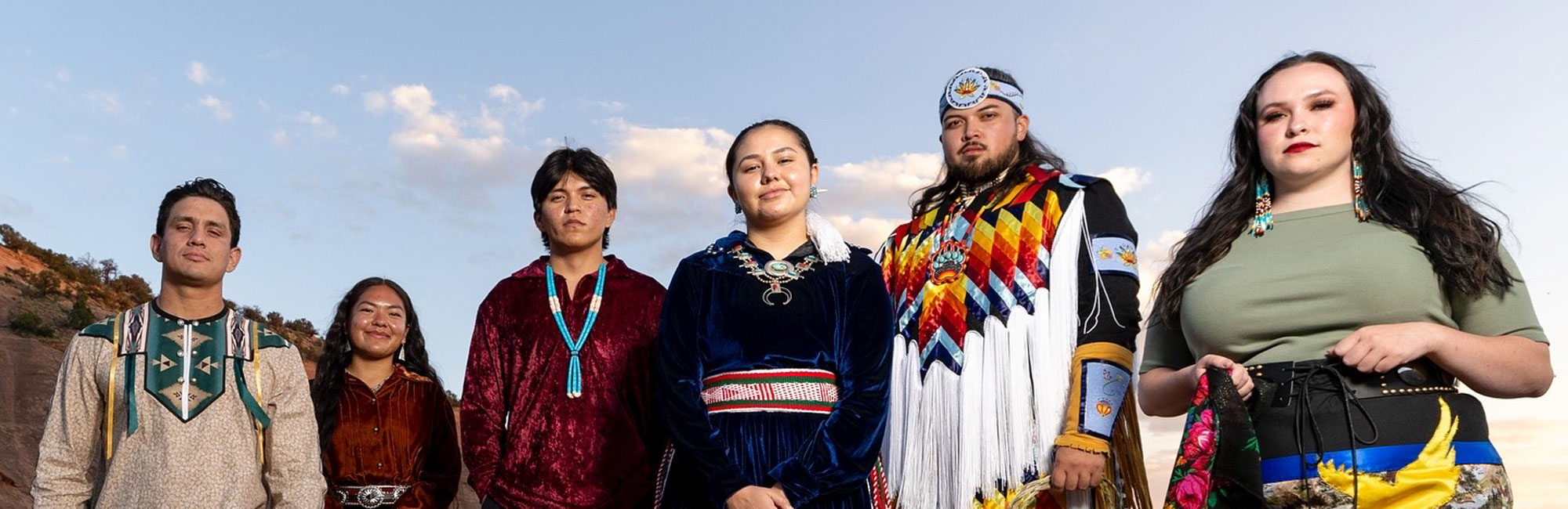 Native UVU students in traditional clothes