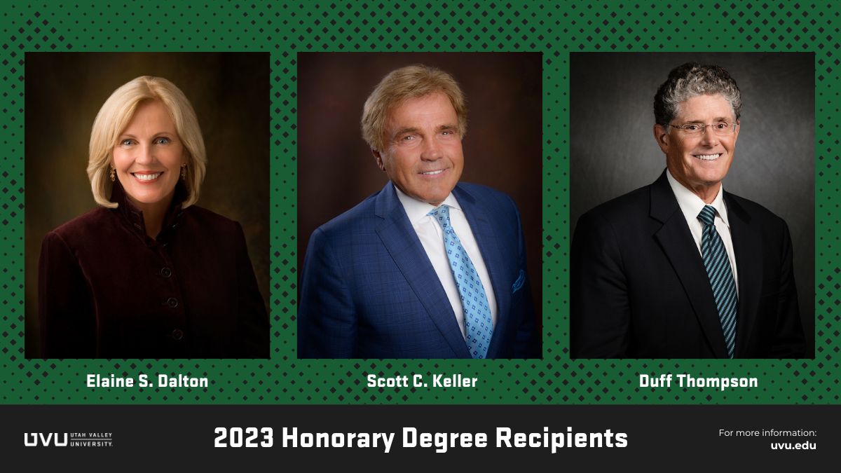 Utah Valley University Announces 2023 Honorary Degree Recipients