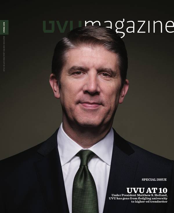 Spring 2018 UVU Magazine cover