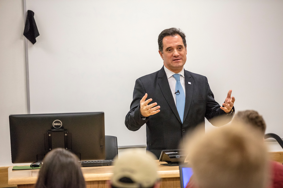 Greek politician speaks to UVU students on keeping identity and heritage in a globalized world 