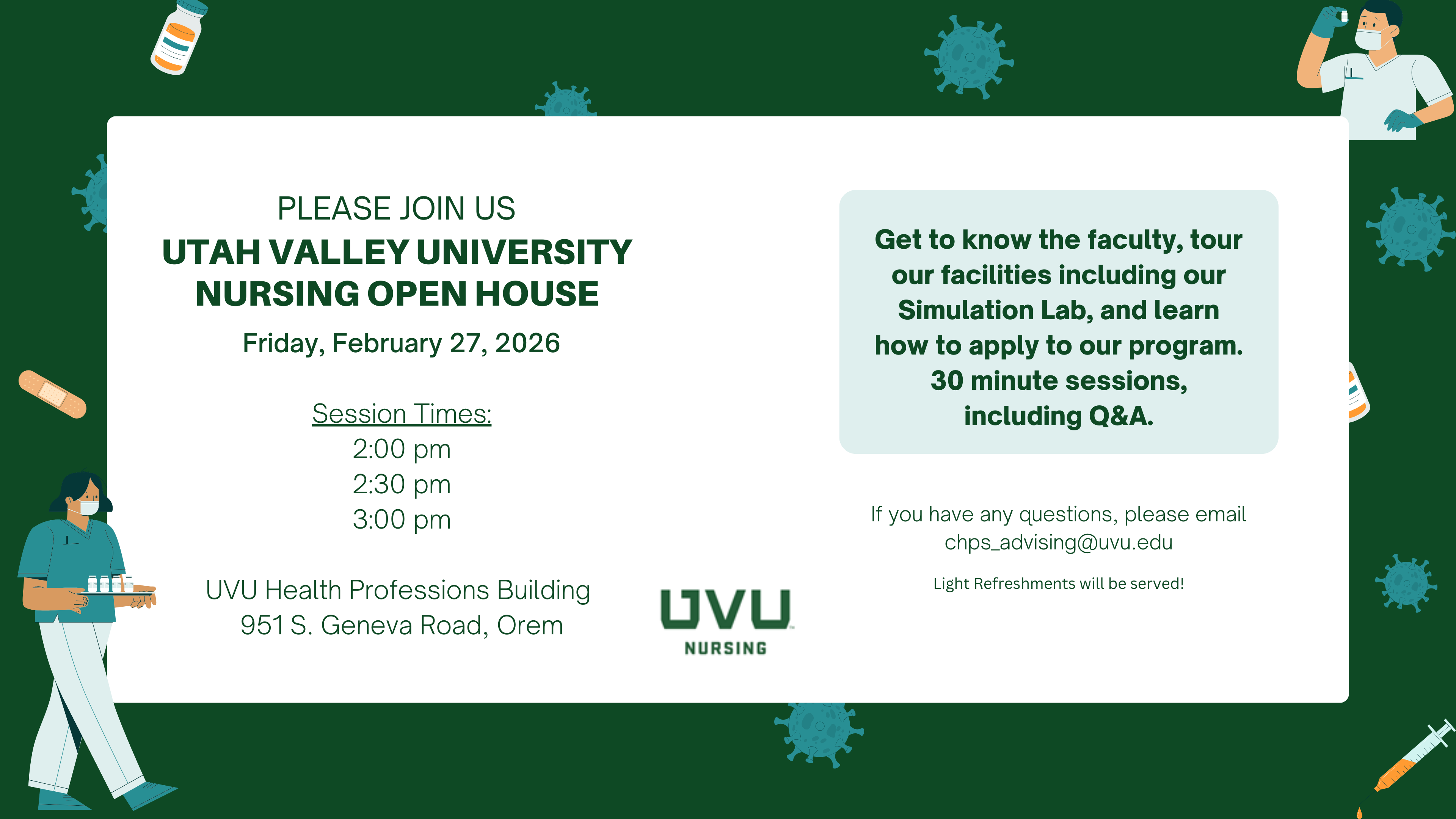 Spring 2026 Pre-Nursing Open House