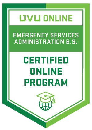 online emergency services administration certified badge